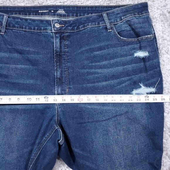 Old Navy High Rise Rockstar Super Skinny Secret Slim Pockets Plus Size 28 Frayed - Picture 6 of 10